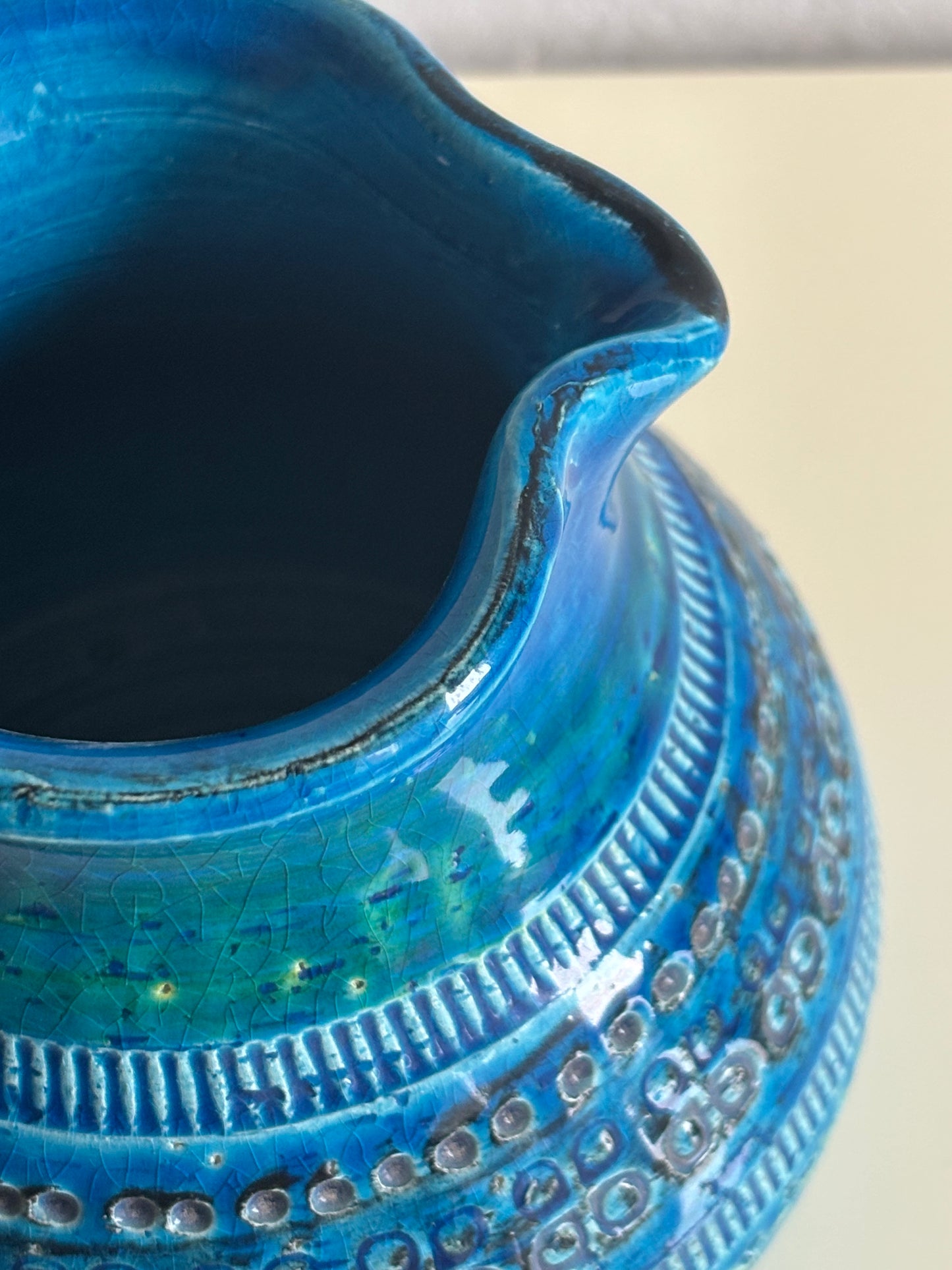 Brocca Rimini Blu Bitossi design Aldo Londi – Ceramica artistica italiana anni ’50/’60