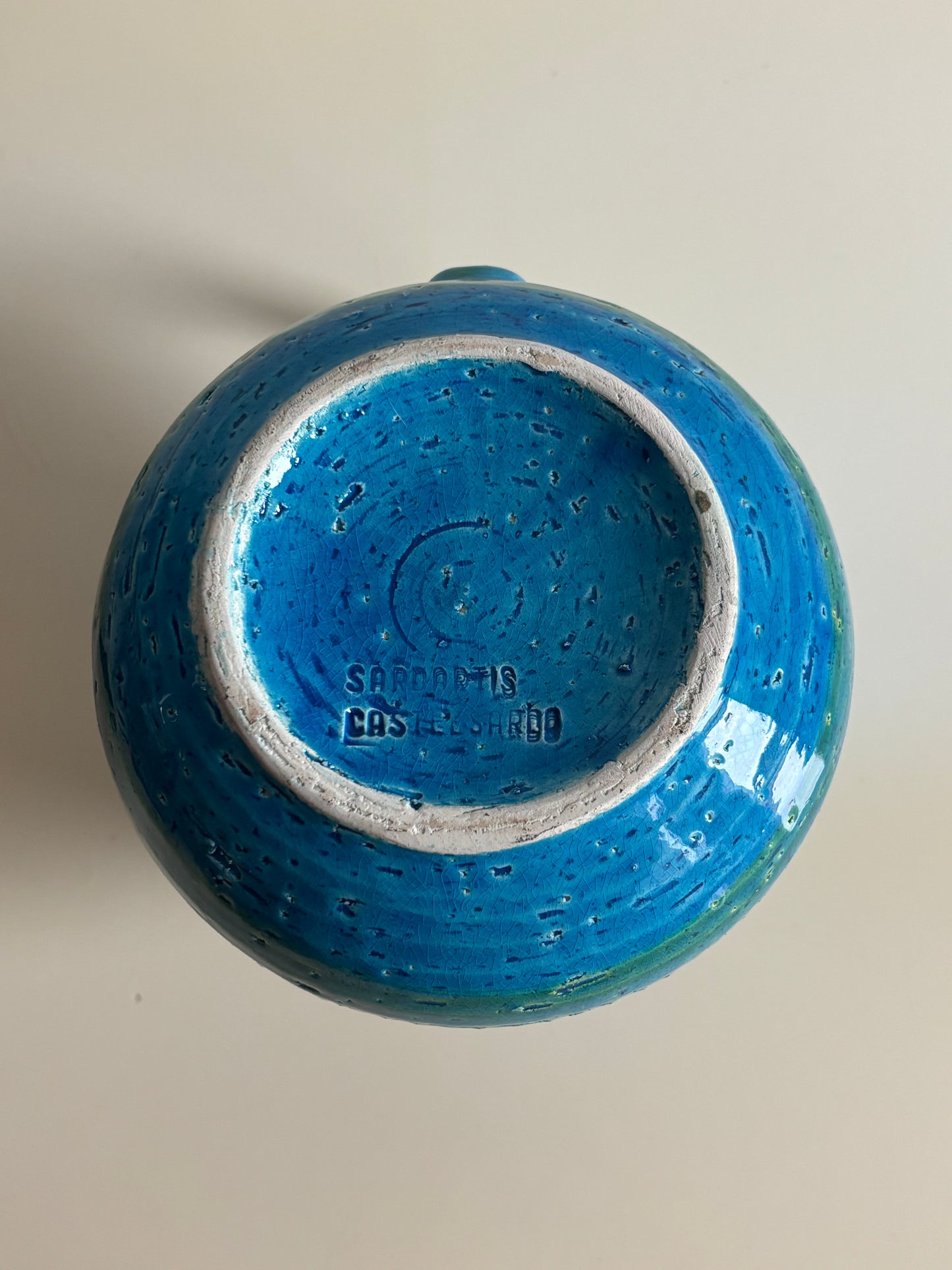 Brocca Rimini Blu Bitossi design Aldo Londi – Ceramica artistica italiana anni ’50/’60