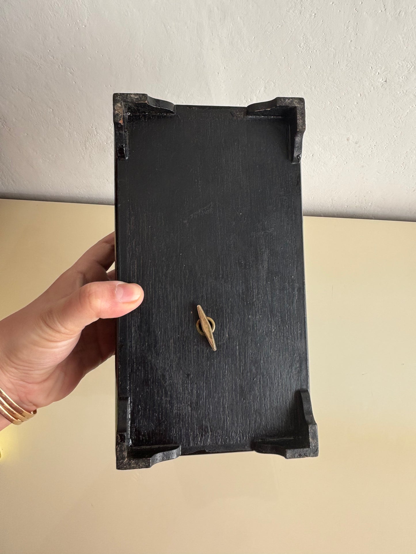 Portagioie giapponese vintage con carillon e coppia di ballerini