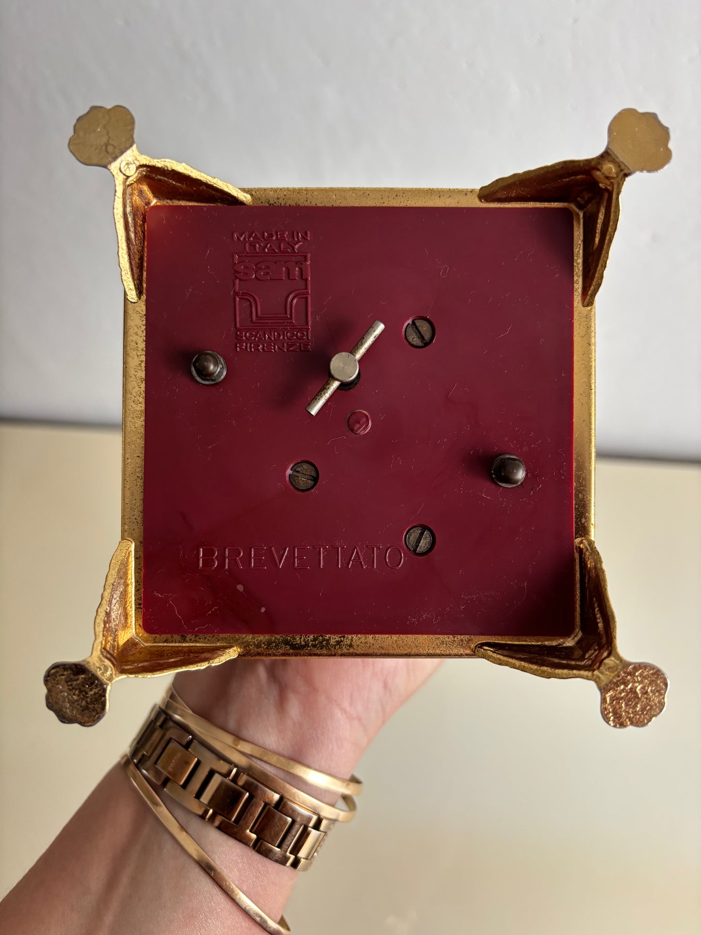 Portasigarette in marmo con carillon vintage