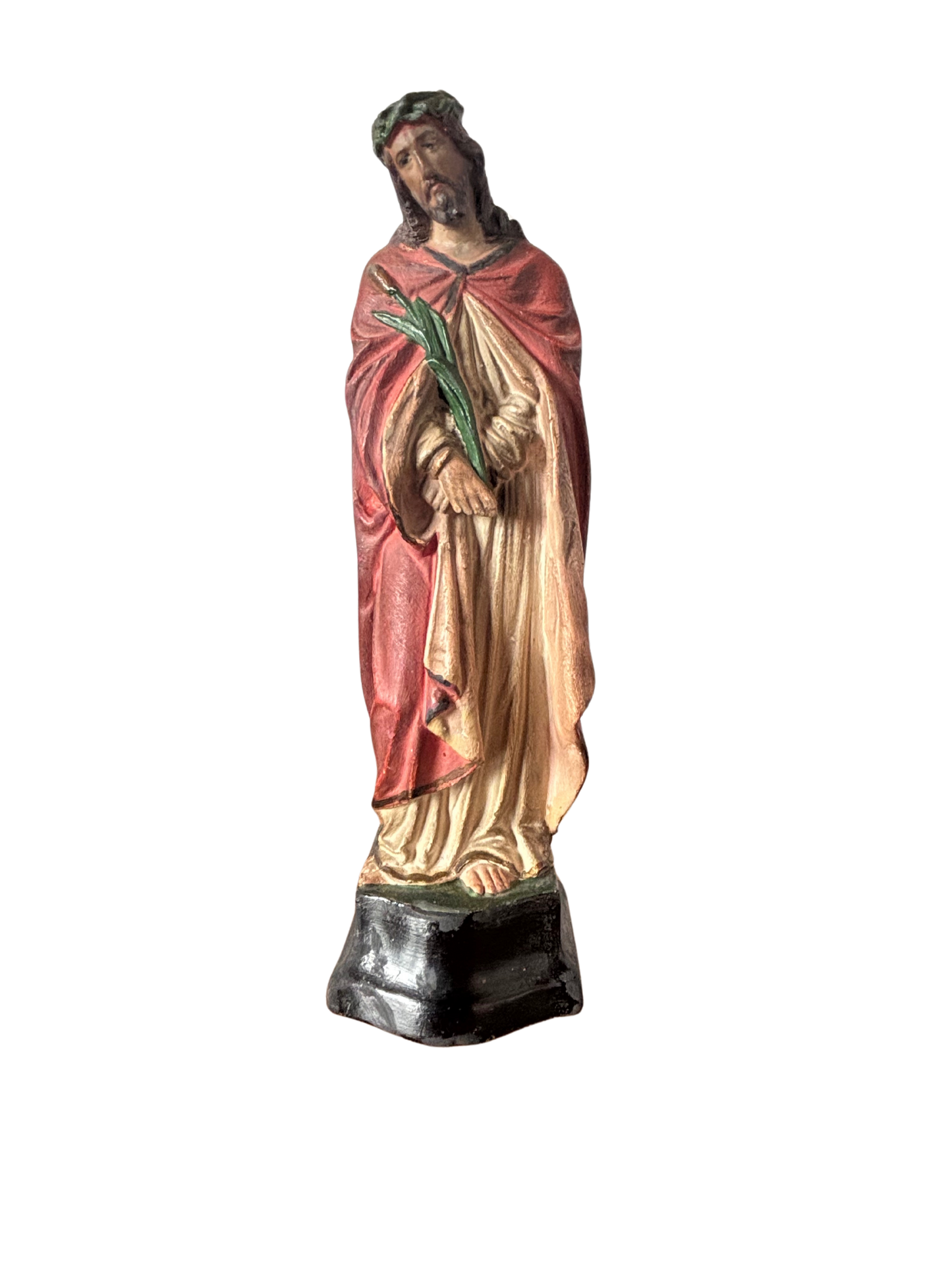 Statuetta di Gesù in gesso dipinta del XX secolo