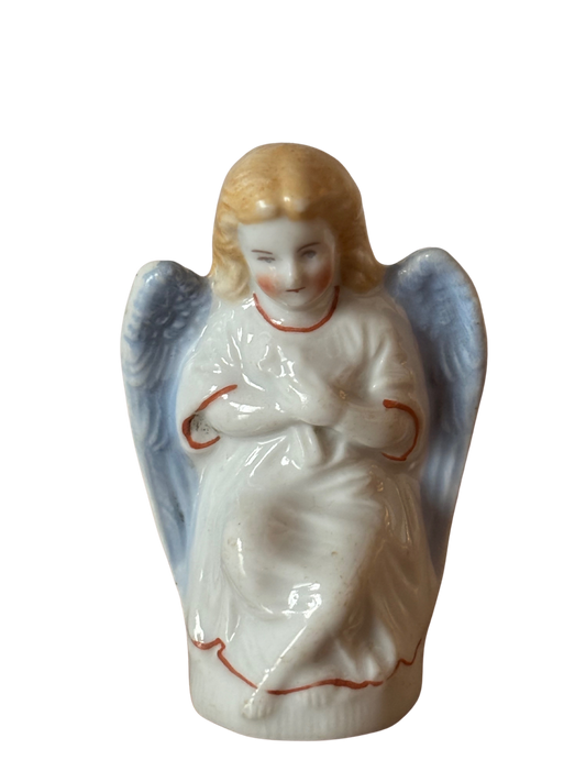 Piccolo angelo in ceramica del XX secolo – Statuetta decorativa vintage