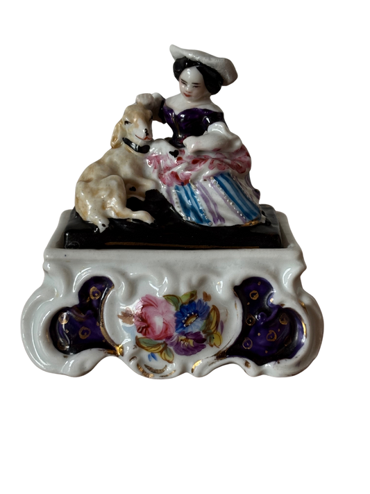 Piccolo calamaio in ceramica del '900 – Eleganza classica e fascino d’epoca