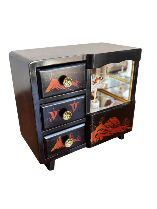 Portagioie giapponese con manici circolari e ballerina magnetica