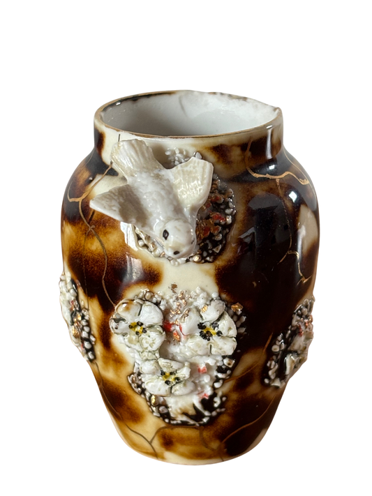 Piccolo Vasetto Vintage con Colombe