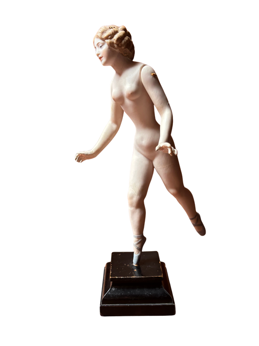 Figura di ballerina in porcellana con braccia mobili – metà XX secolo