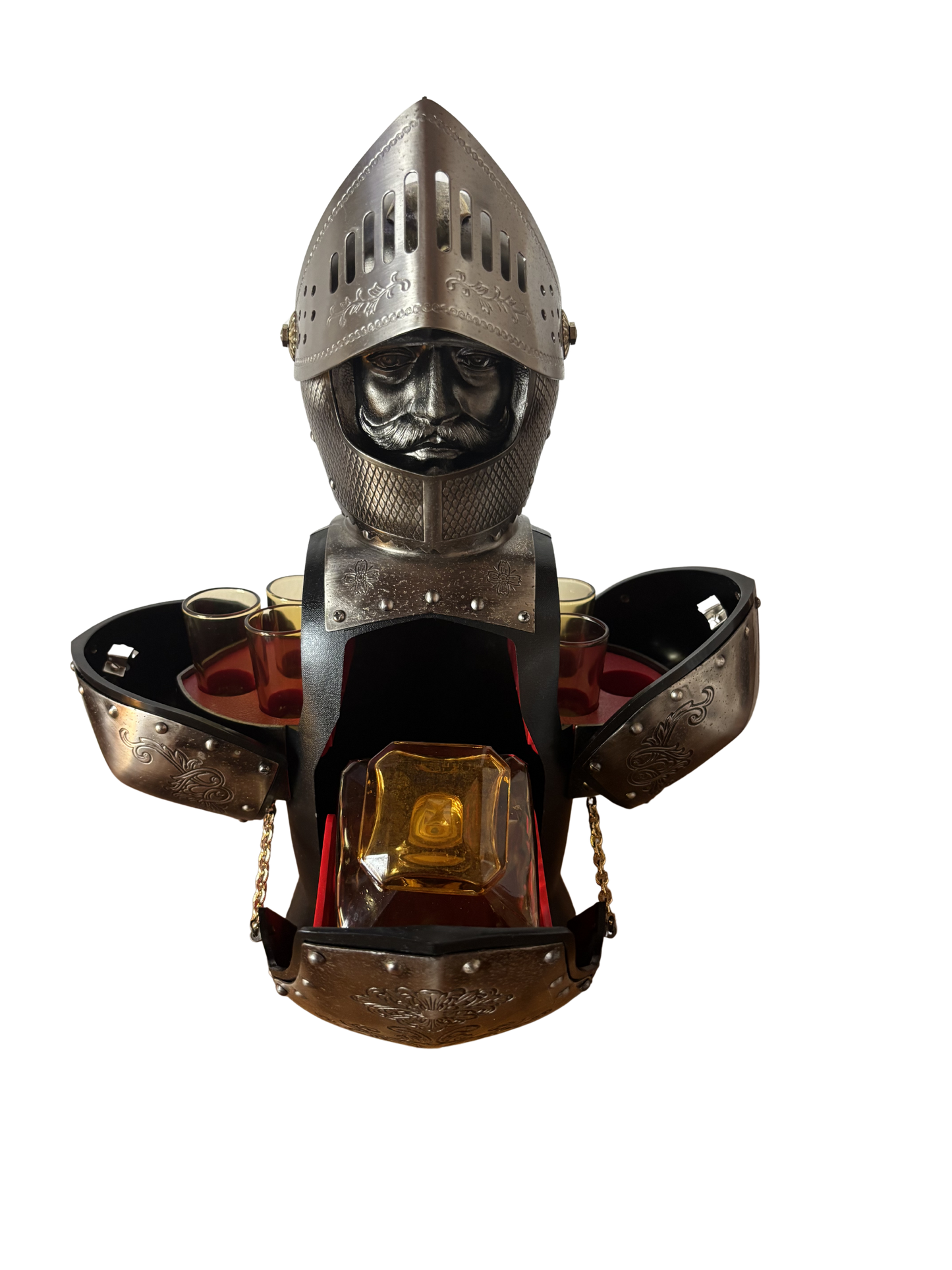 Armatura bar vintage con decanter e bicchieri