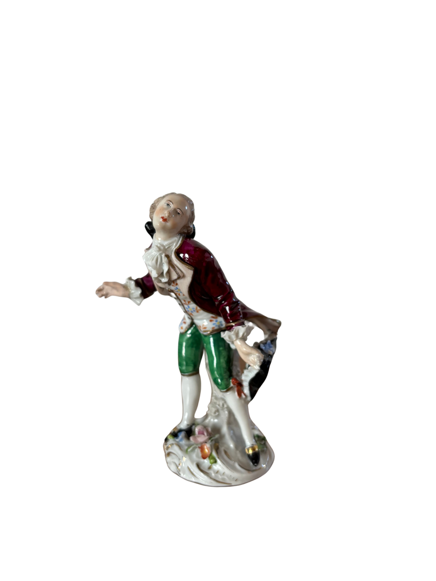 Statuetta in Ceramica Vintage con Marchio N Coronata